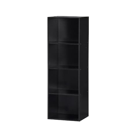 Made-To-Order Four Shelf Bookcase - Black MA1556986